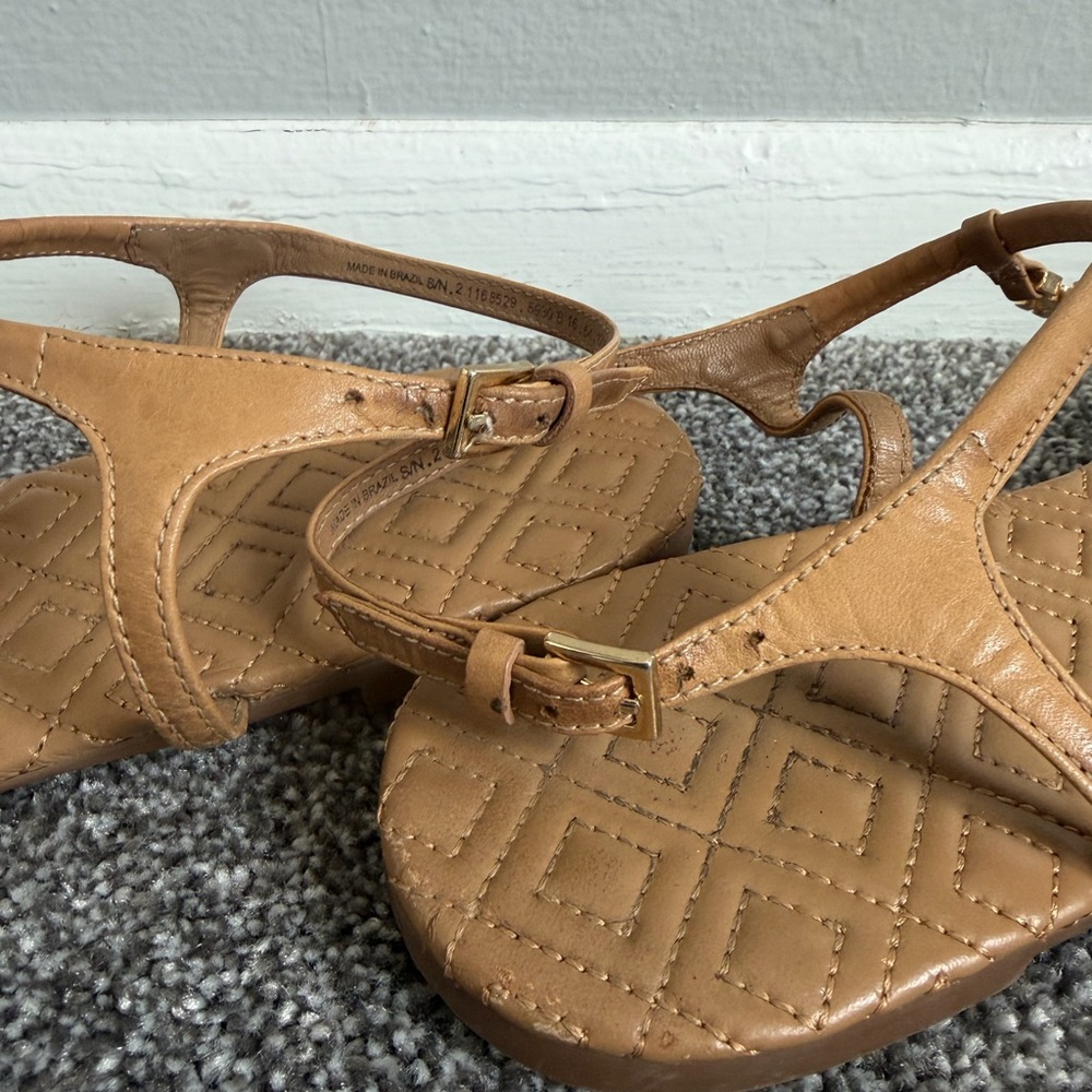 Tory Burch Brown Leather Sandals - Picture 4 of 4